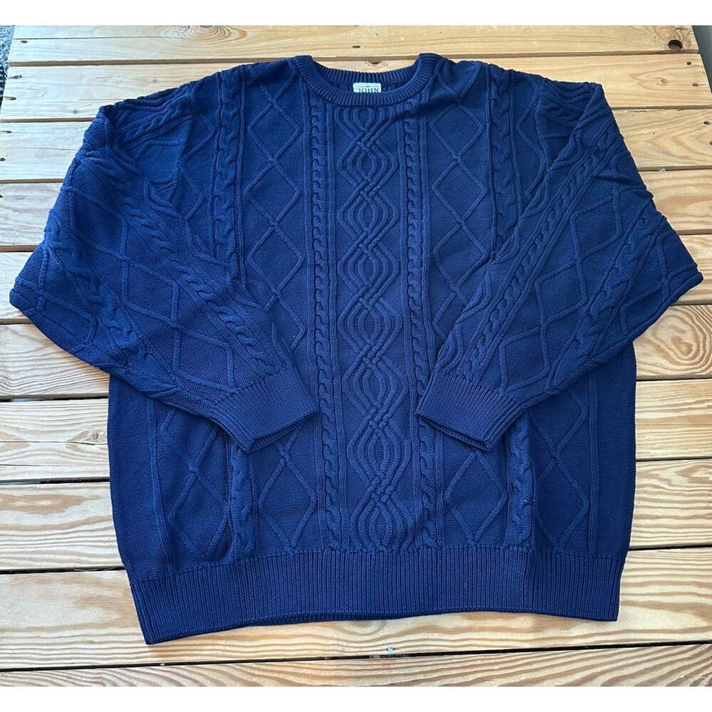 NEW John Blair Knit Sweater Size 2XL Men’s Navy